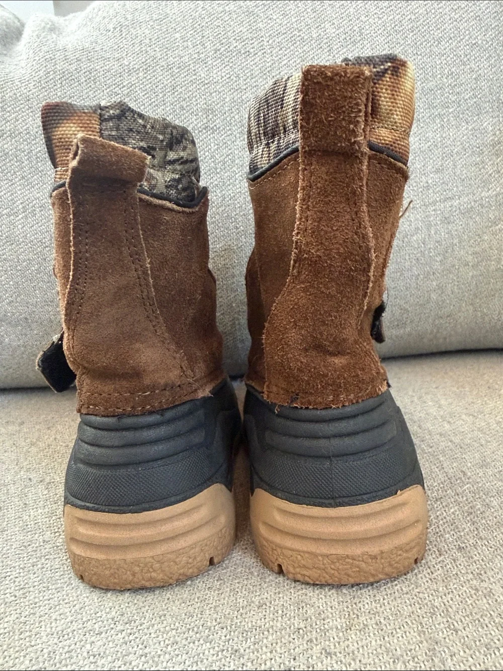 Ozark Trail Brown Camo Kids Rain & Snow Boots